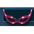 Blank Mardi Gras Masquerade Pink LED Cat Eye Glasses